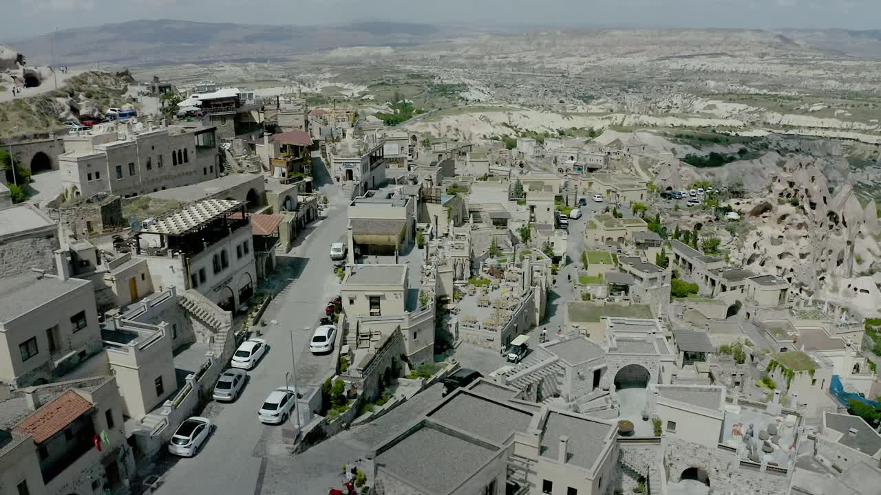 aerial view of the city of goreme village