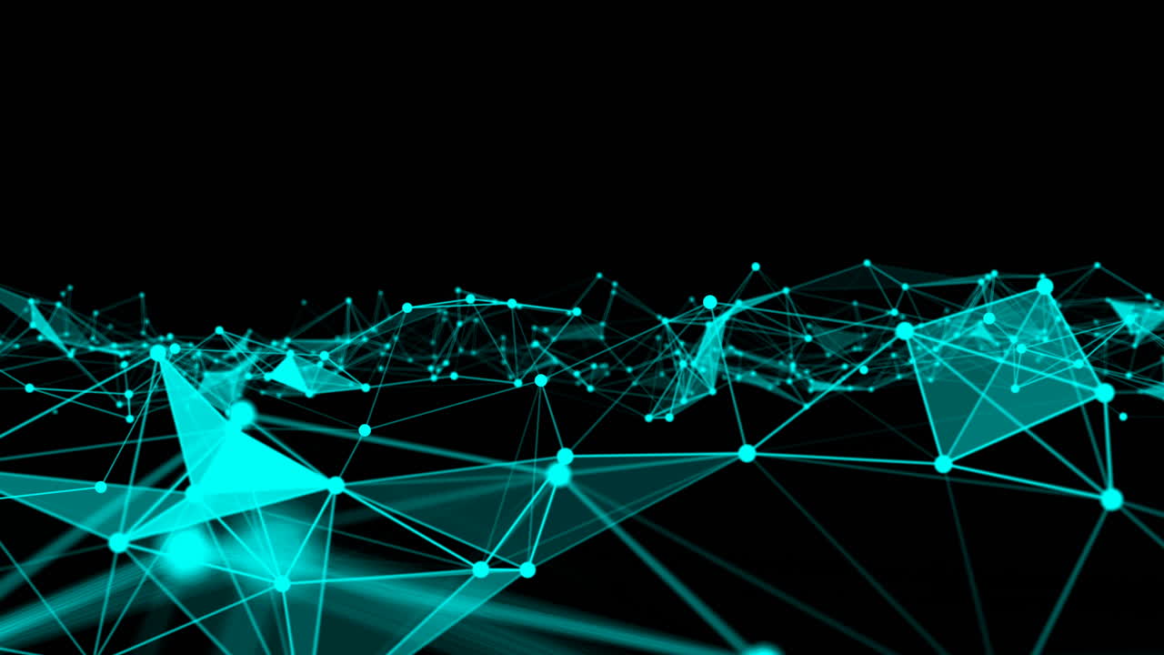 Wave of connection network dots of innovative creation