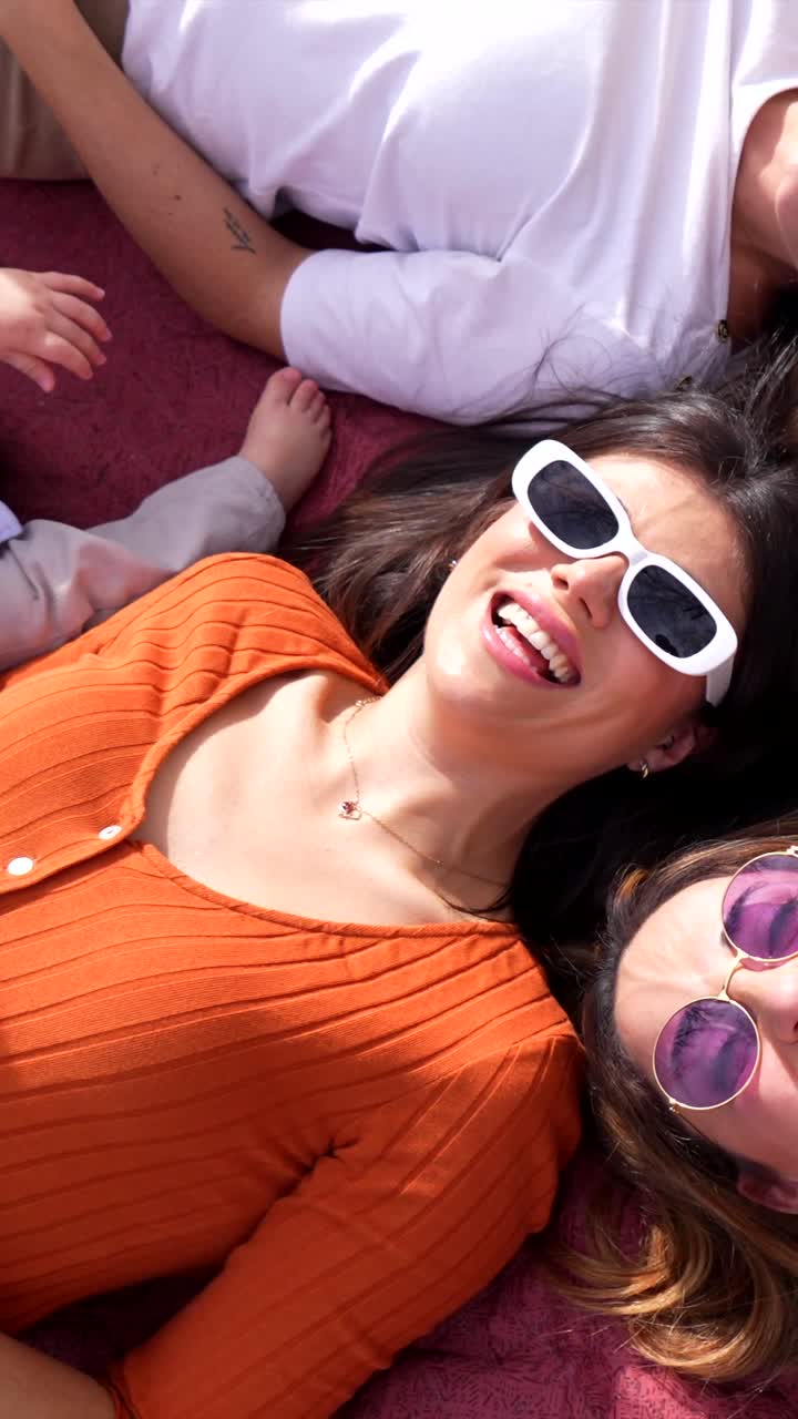 Group of friends enjoying a picnic