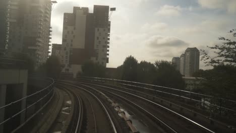 city train tracks view