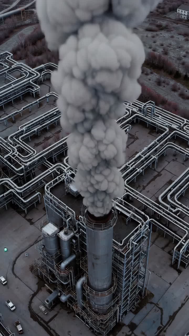 Industrial Plant with Smoke Emission