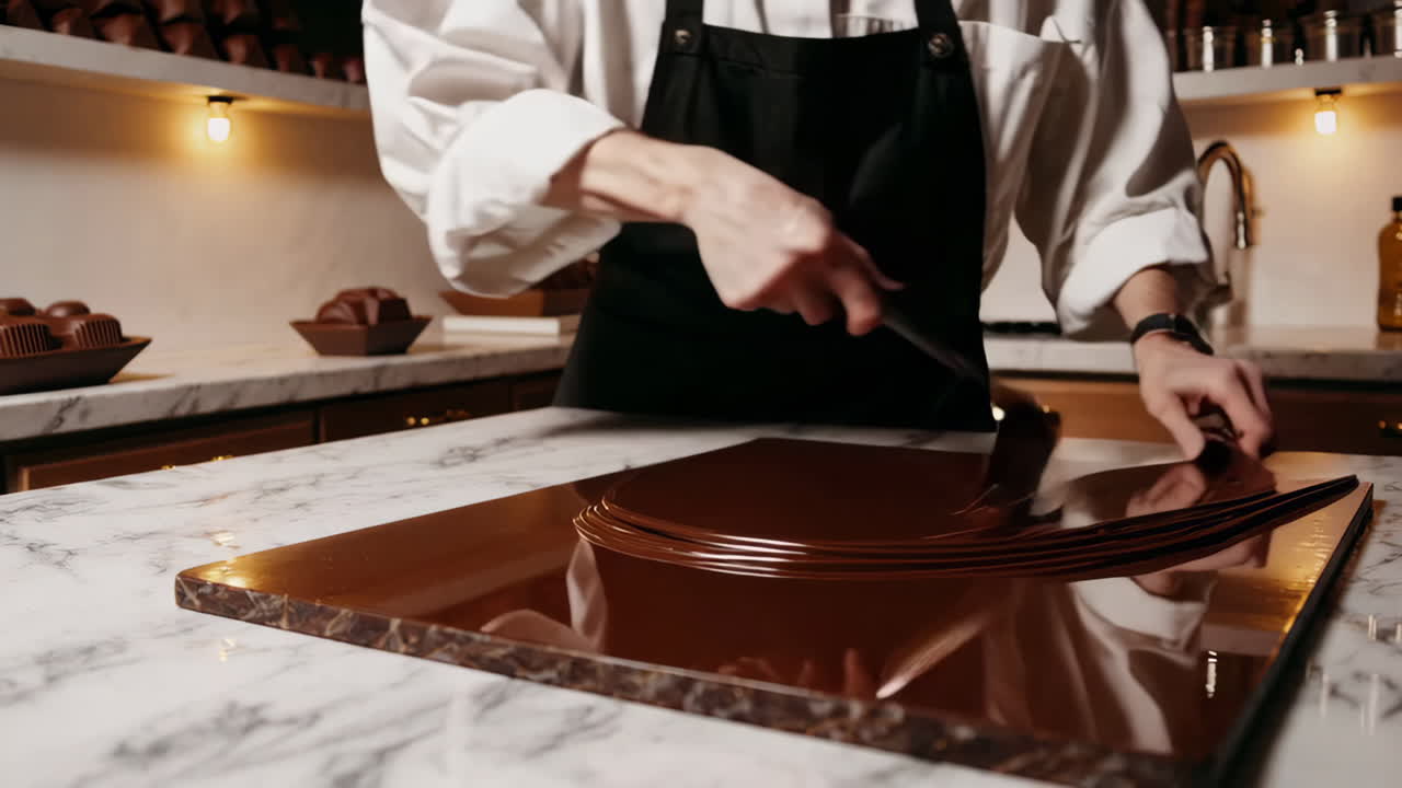 Chocolate Making Process in a Kitchen