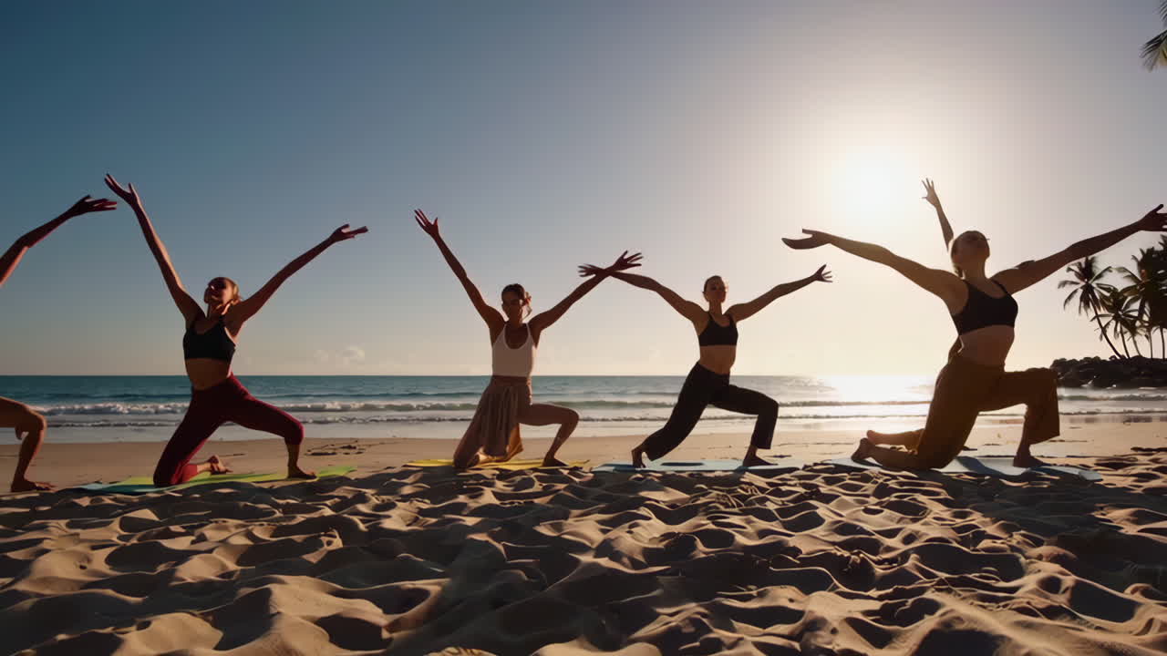 Yoga on the Beach Sunrise