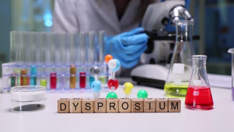 dysprosium element research in a laboratory setting
