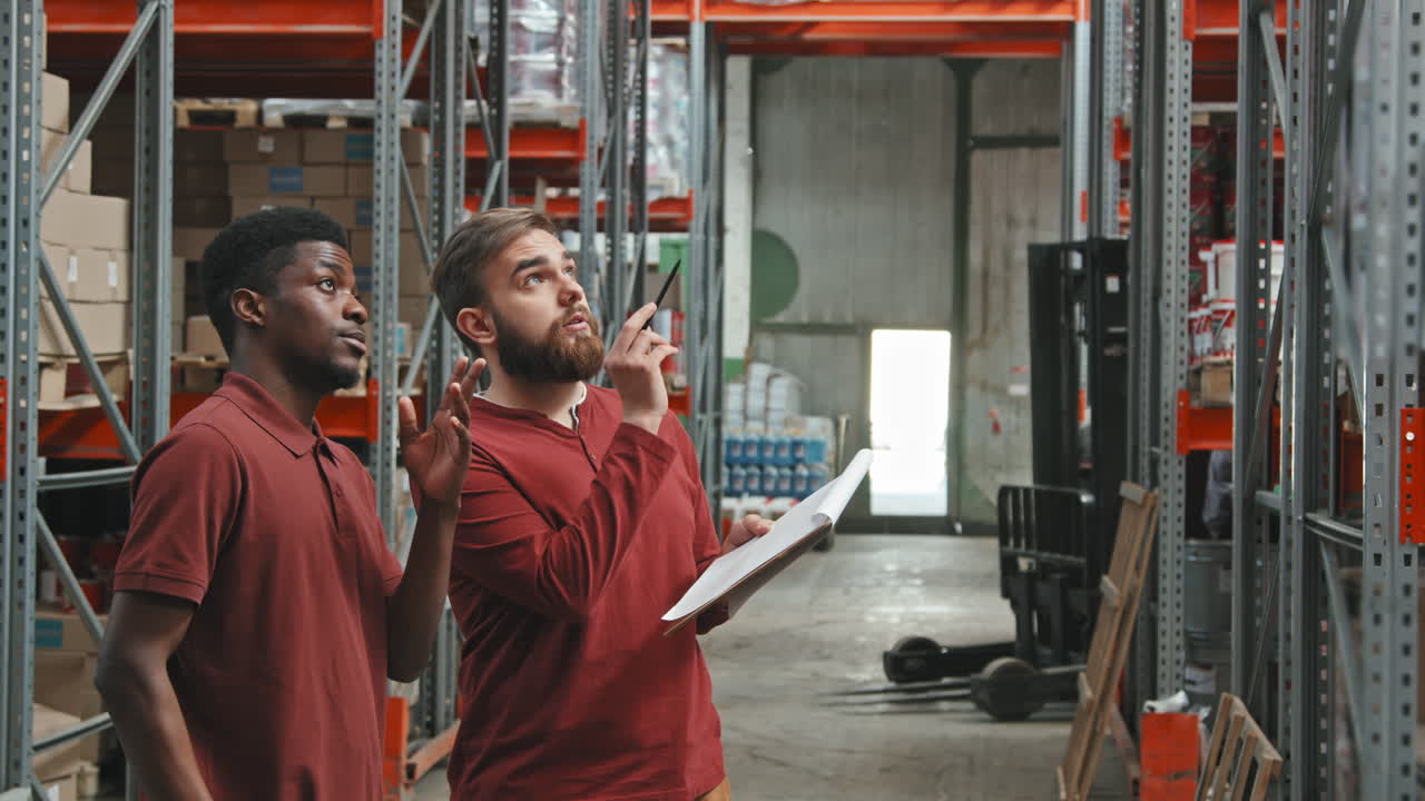 Portrait of Warehouse Workers Stocktaking