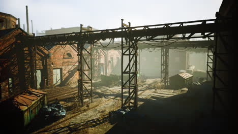 fábrica abandonada con ruinas de hormigón en el distrito industrial