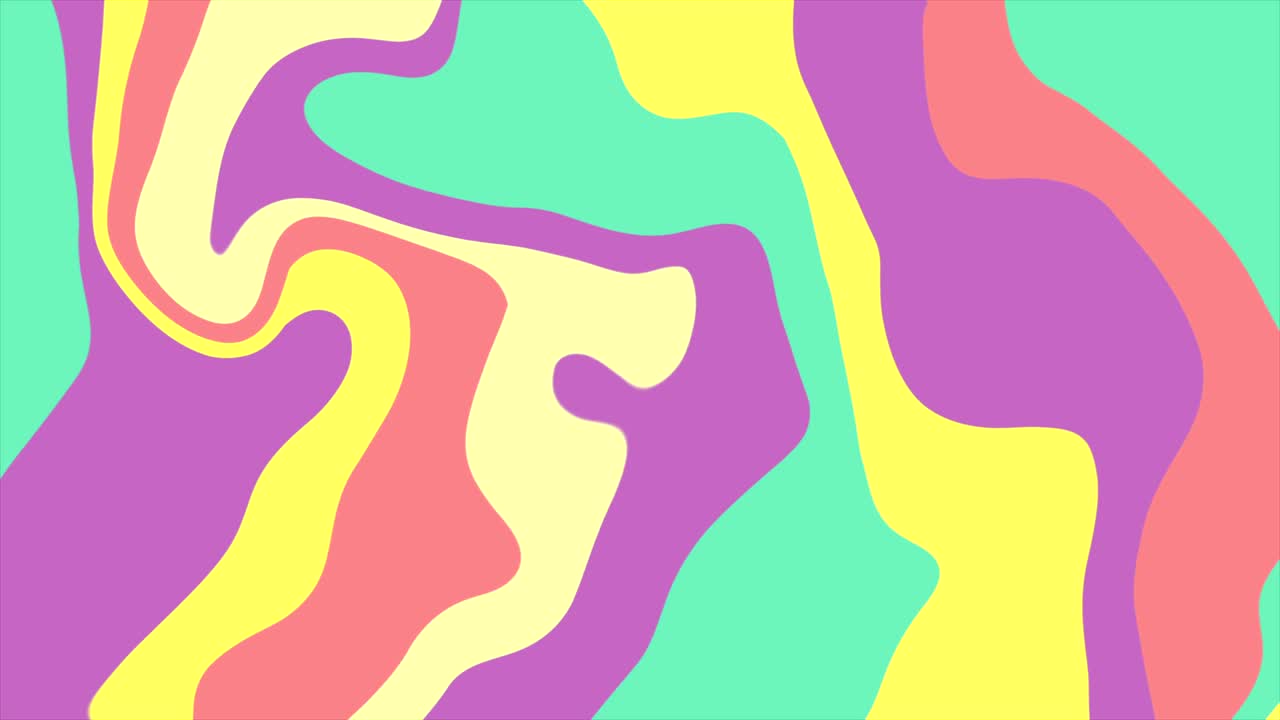 abstracto colorido pastel ondas refractadas animación de video mínima