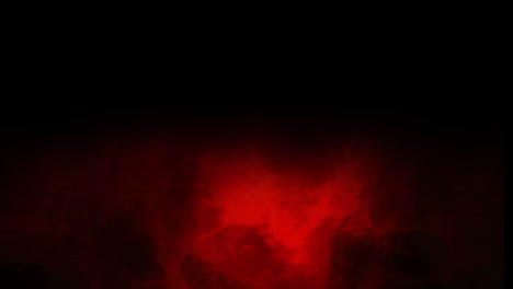 glowing red light and smoke