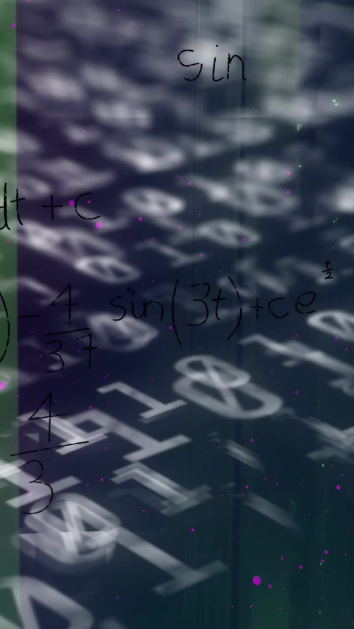 Vertical video: Rack and honeycomb panel staying visible while white glyphs appearing, showing data