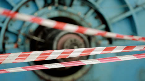 turbine generator in factory. close up of turbine in engine room of working machines
