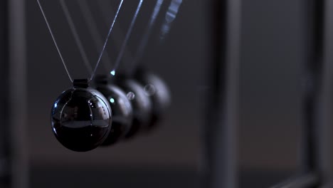 newton's cradle close up