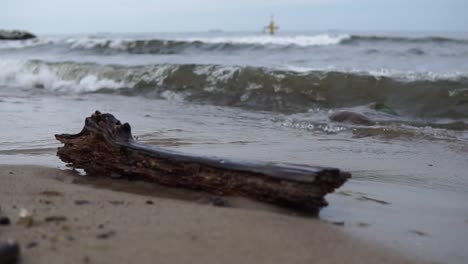 view of the sea. waves. coast. slow motion