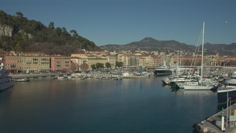 aerial view of the nice seaport during summer
lot of yachts with blue sky and blue wter