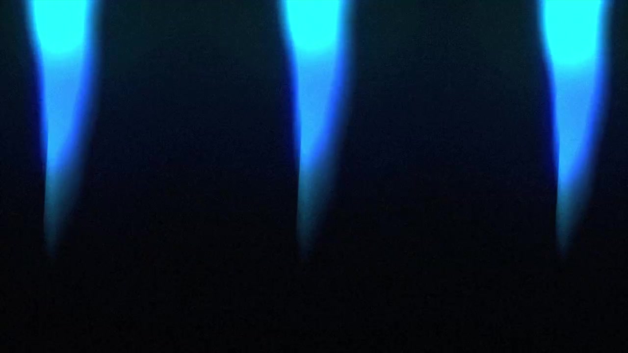 Abstract Blue Light Beams Moving on a Dark Background