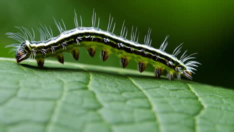a caterpillar on a leaf
