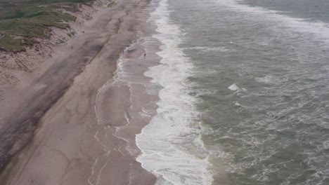 Aerial-footage-of-the-ocean-in-Denmark-at-the-western-coast