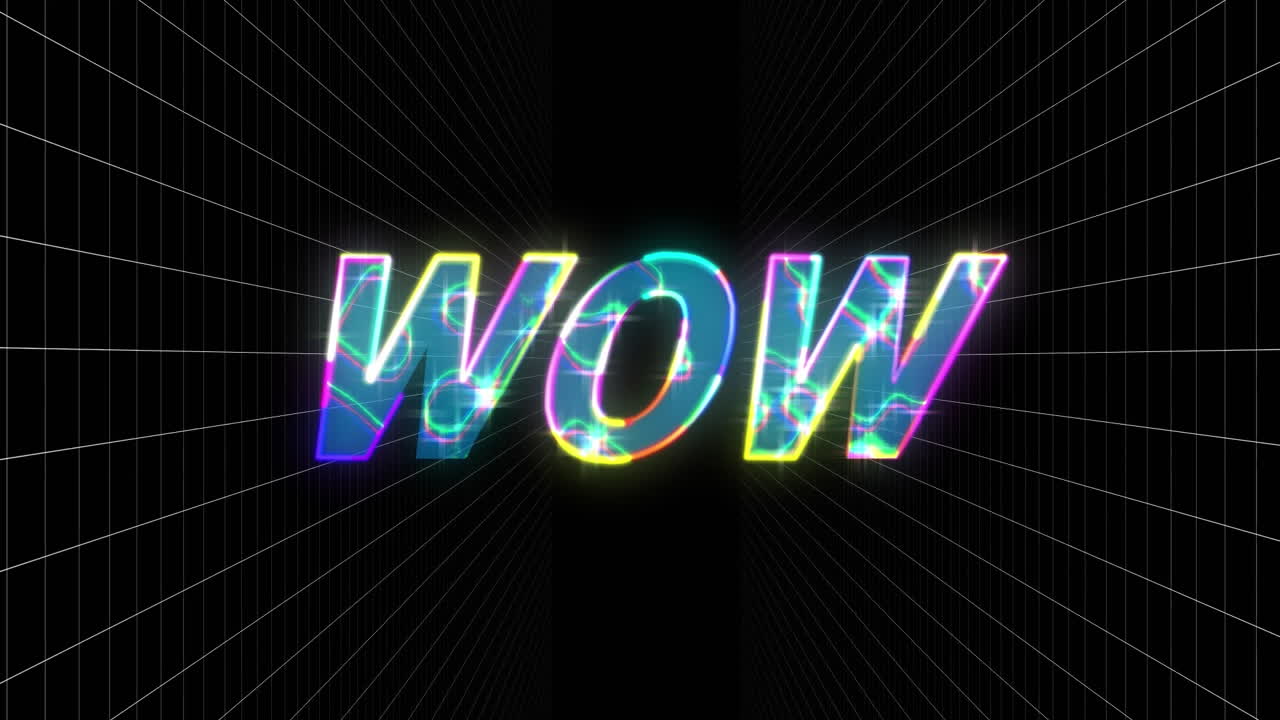 디지털 추상 공간에서 와우의 애니메이션