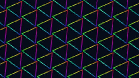 zigzagging vibrant triangle pattern on black background