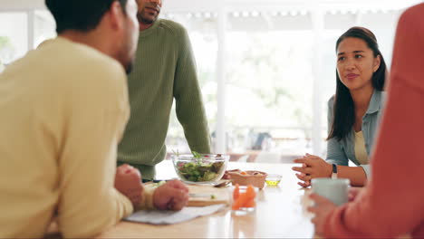 Food,-brunch-and-family-in-a-kitchen