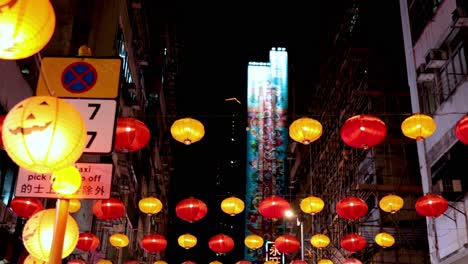 colorful lanterns illuminate bustling market street