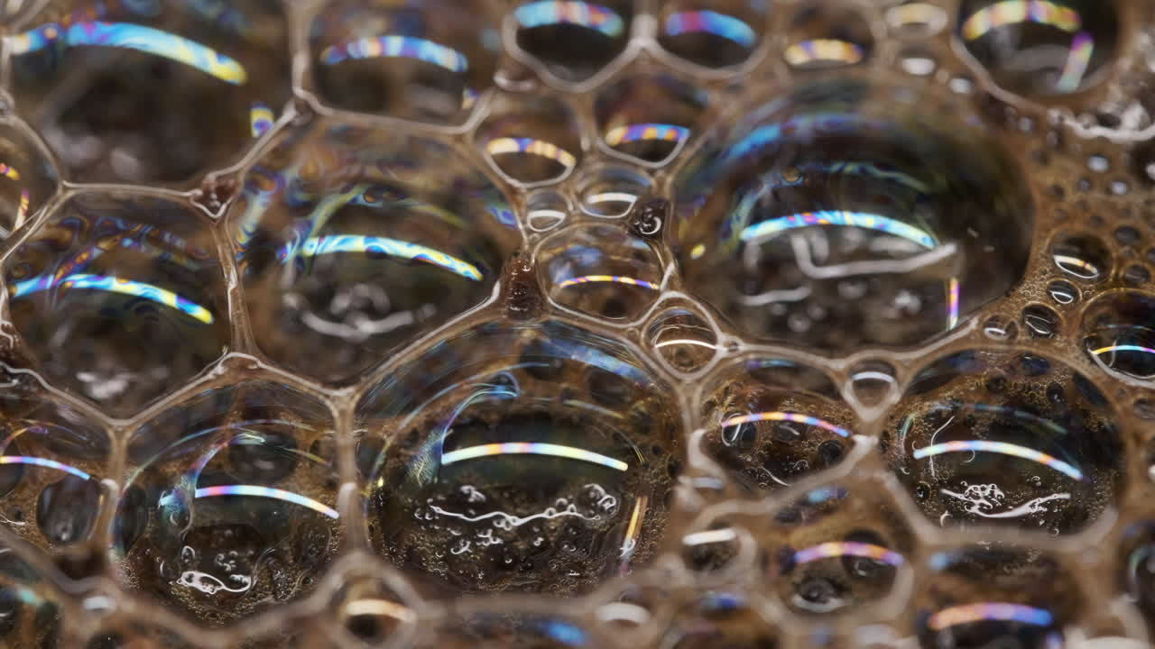 macro shot of coffee bubbles