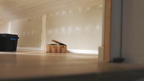 unfinished attic room under renovation