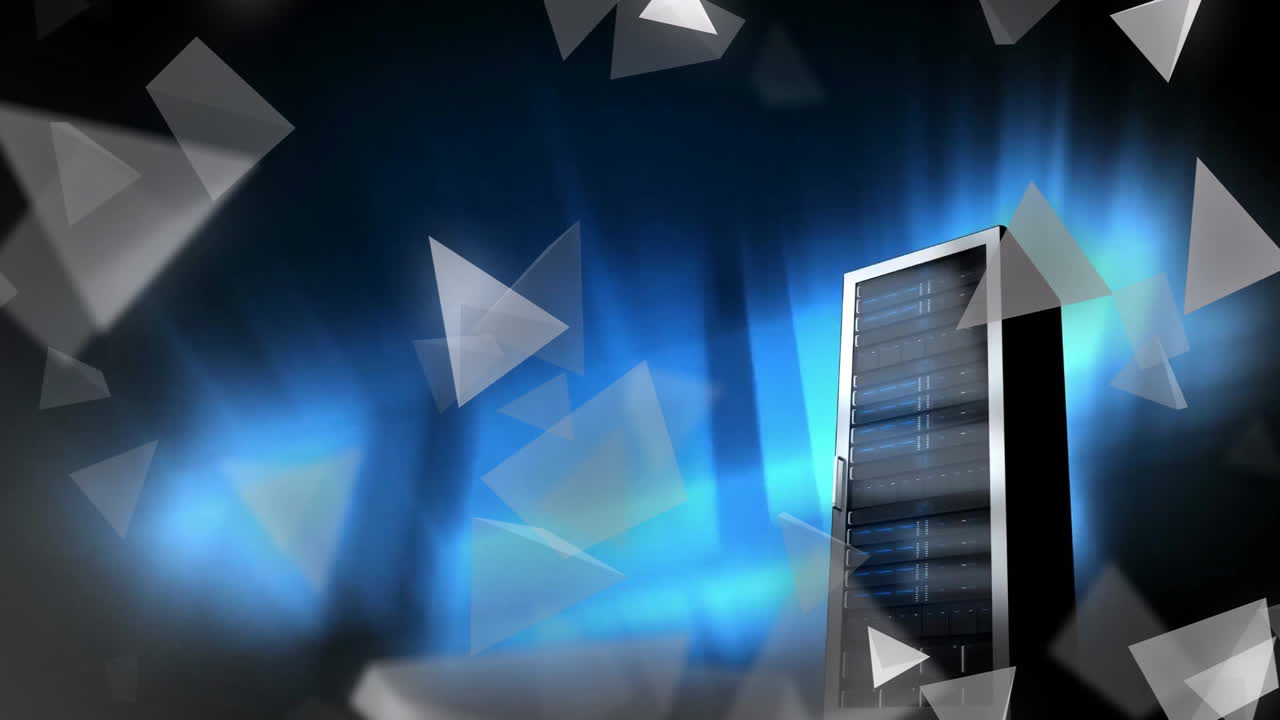 Animation of light spots and shapes over server