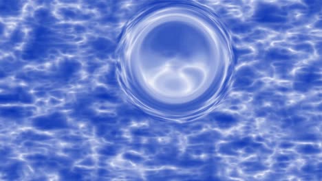 gigantic big bubble moving floating on blue blurred water on light background