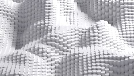 white hexagons wave. abstract background. business, science, technology concept 3d