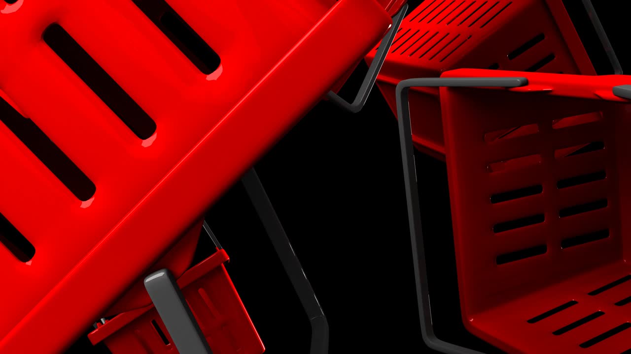 빨간색 쇼핑 바구니