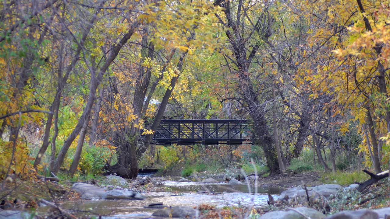 colores de otoño a lo largo del arroyo boulder en boulder colorado