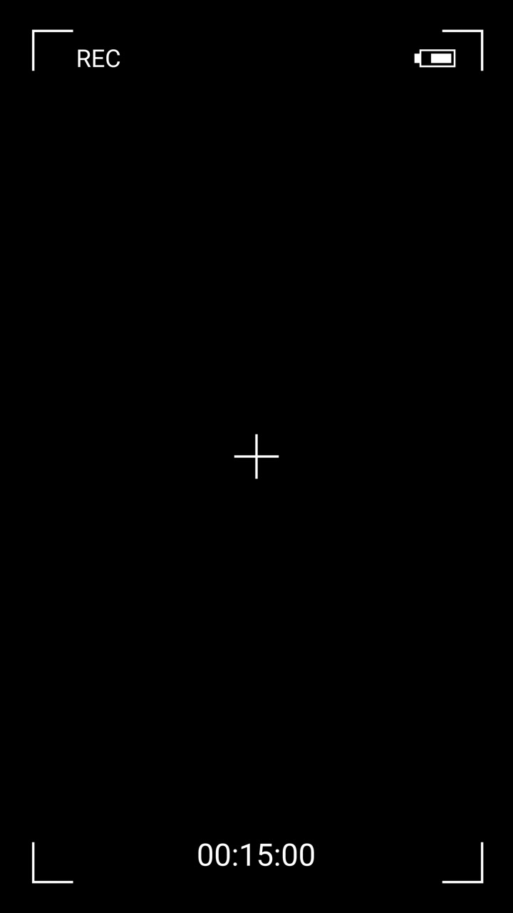 Digital Camera Recording Interface Overlay on Black Background