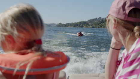 family water fun on a lake