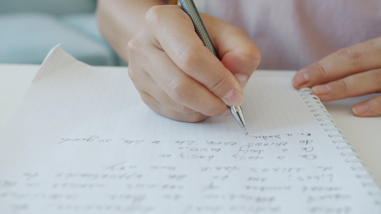 메모를 하는 여자