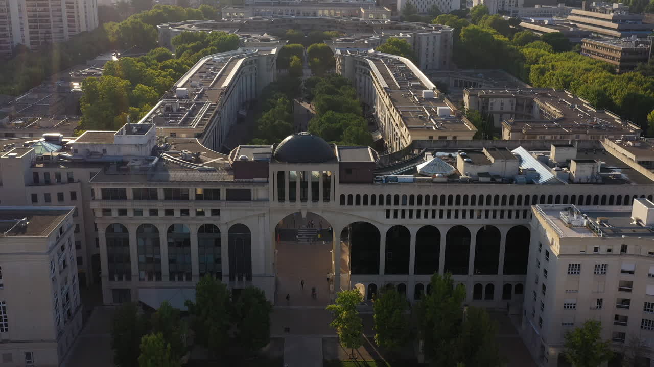 프랑스 안티고네 동네의 놀라운 공중 풍경 - 해가 지는 시간