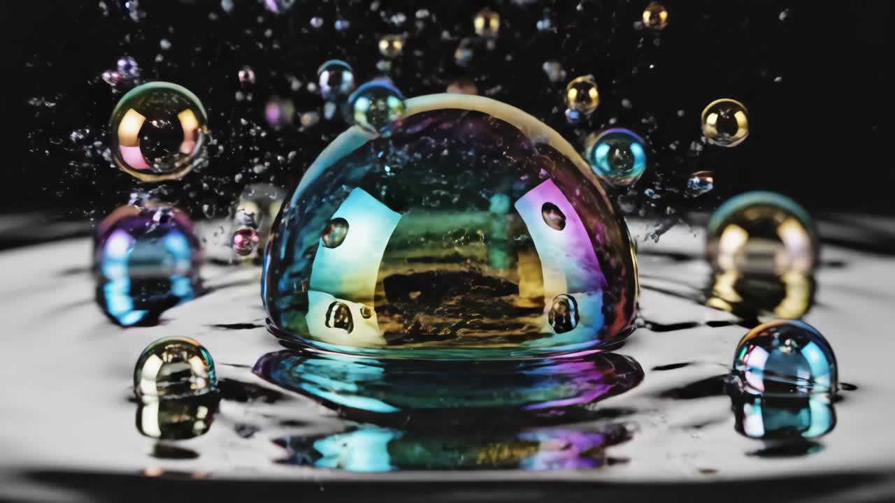 burbujas de jabón de colores