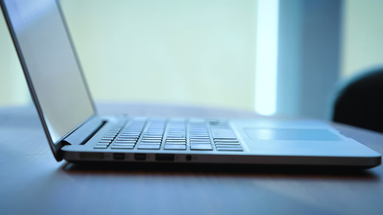 Computer work at home with coffee morning