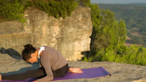 woman doing yoga outside 02