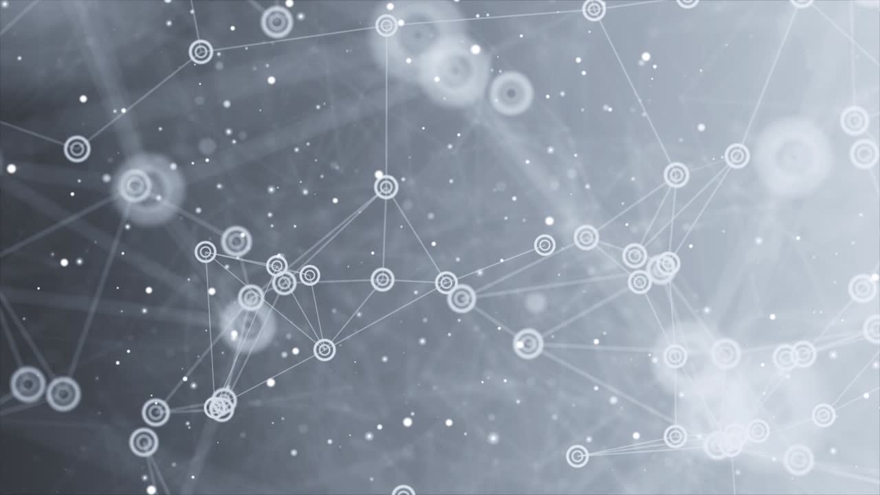 Abstract polygonal space low poly dark Loop background with connecting dots and lines.