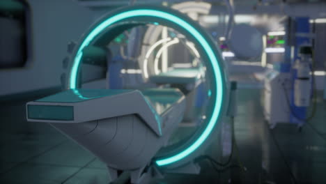 futuristic mri magnetic resonance laboratory