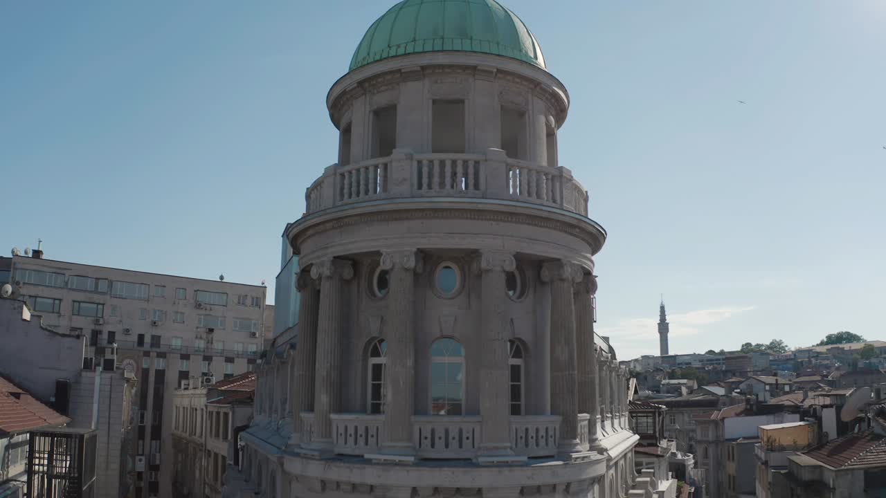 터키의 역사적인 건물의 공중 풍경 4k 영상