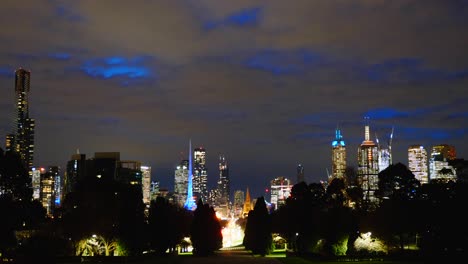 Melbourne-Paranoma-Skyline-Zeitraffer-Bei-Nacht-Melbourne-City-Zeitraffer-Bei-Nacht