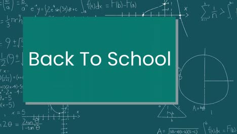 back to school on turquoise banner