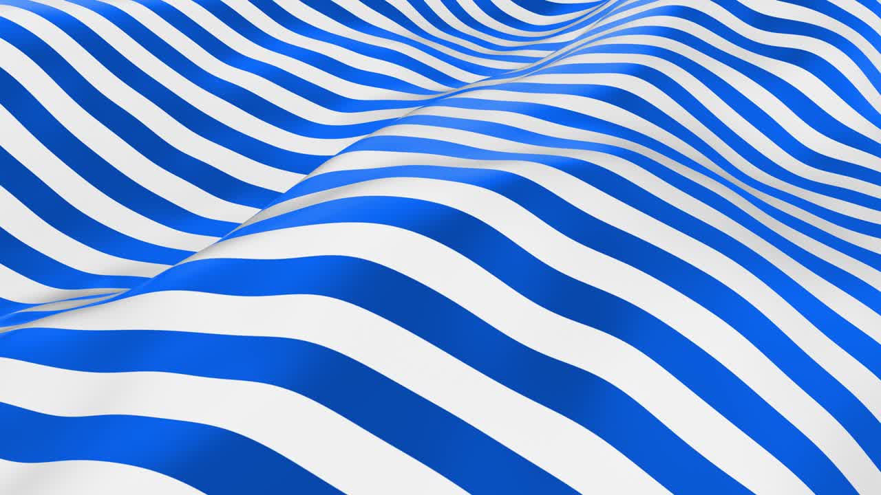 superficie lisa abstracta con ondas. tela con ondas. patrón de líneas azules. textil de lujo de moda. para publicidad, cartel, marca, web. animación 3d de bucle sin costuras. 4k uhd