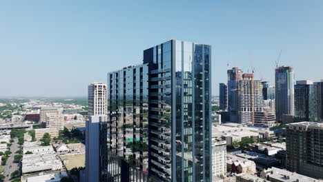 modern glass skyscraper and cityscape