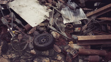 pile of rusty scrap metal