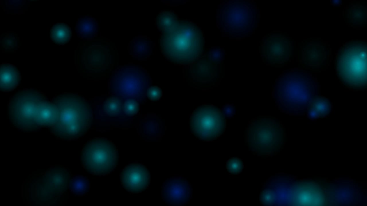 Abstract Background with Floating Teal and Blue Glowing Orbs