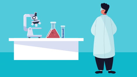 trabajador científico de carácter de laboratorio