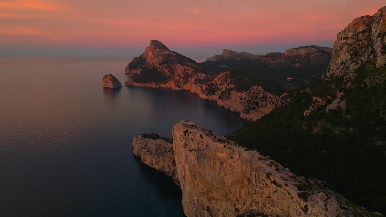 Cap Formentor, Isola di Es Colomer, Maiorca, Spagna all'ora d'oro
