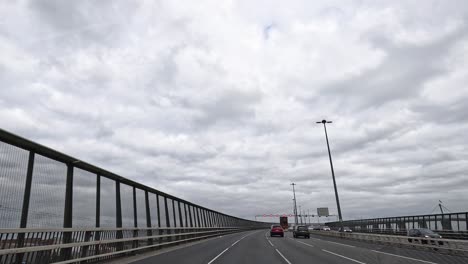 car traveling on a bridge in melbourne